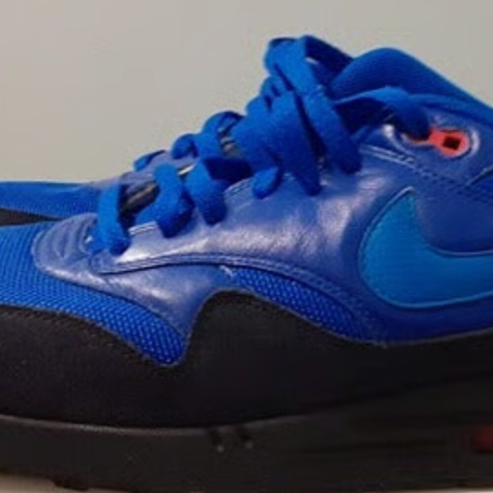 Nike Air Force 1 - Blue/Black/Pink Leather and Suede - Size 15